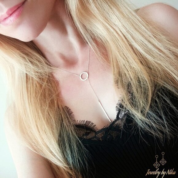 NEW Silver Adjustable Larionyx Boho Minimalist Luxury Necklace - Picture 2 of 5